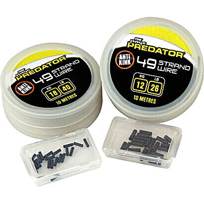 Fox Rage Predator 49 Strand Steel Wire And Crimps 3 Fox Rage Predator 49 Strand Steel Wire And Crimps