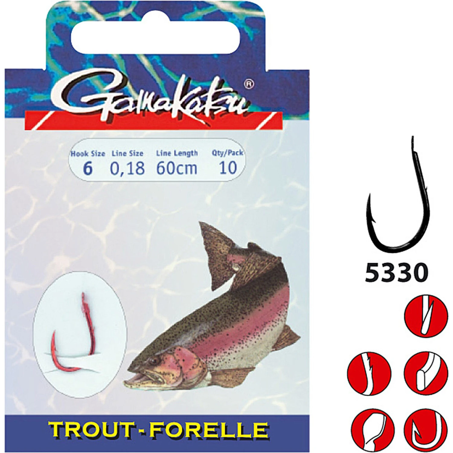 Gamakatsu BKS-5330R Trout 60cm 4 Gamakatsu BKS-5330R Trout 60cm - Afbeelding 2
