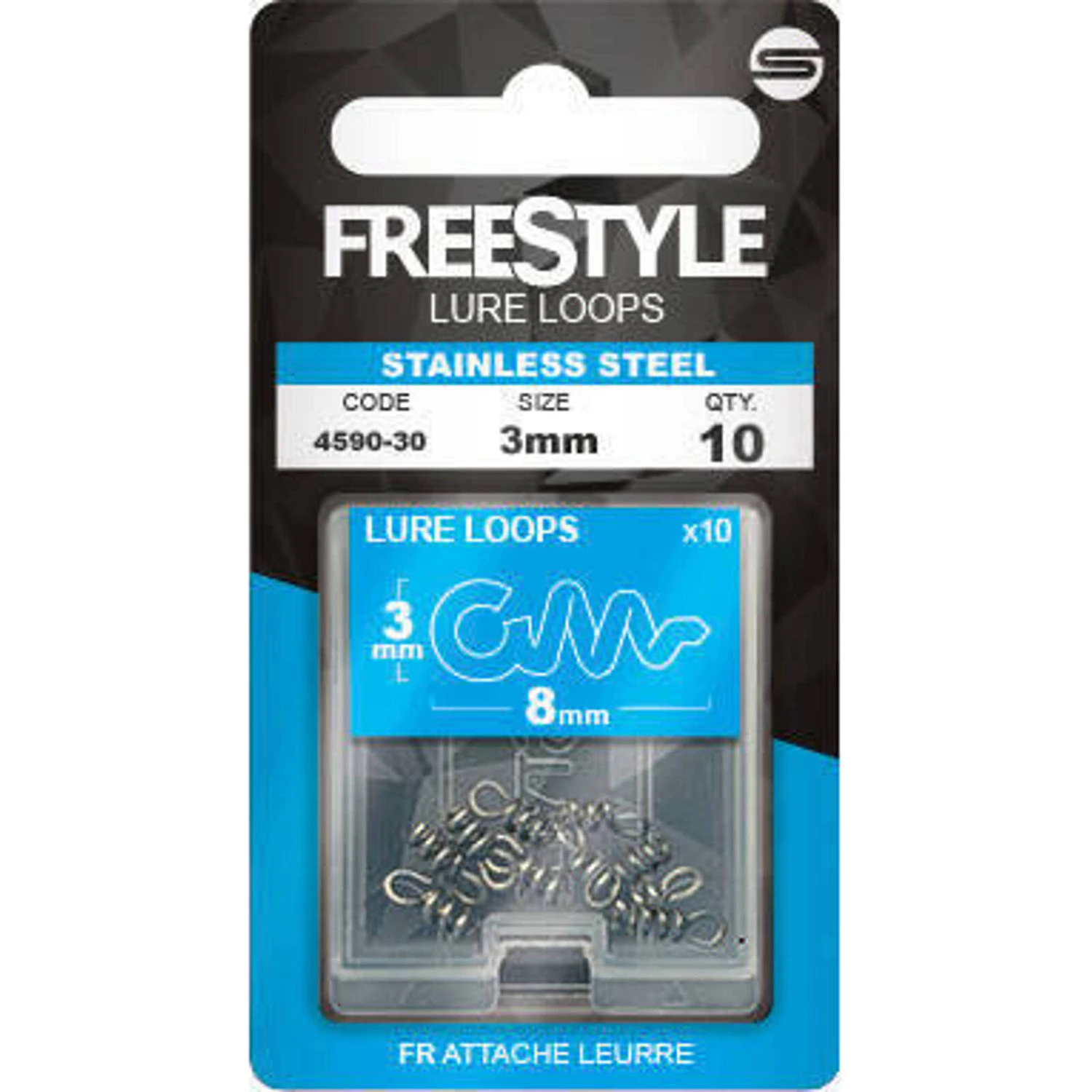 Spro Freestyle Stainless Lure Loop 3mm 3 Spro Freestyle Stainless Lure Loop 3mm