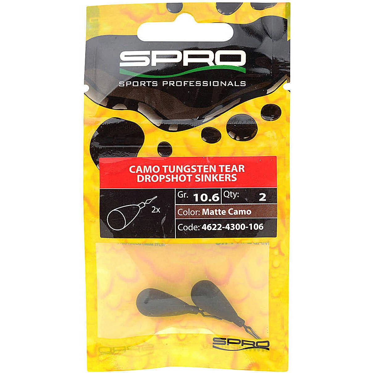 Spro Tungsten Camo Tear Drop Weights 3 Spro Tungsten Camo Tear Drop Weights